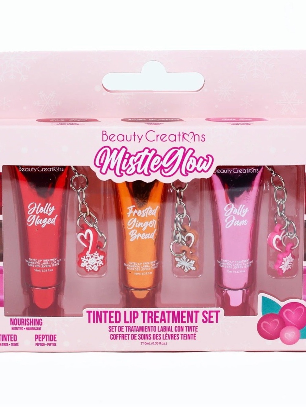 Beauty Creations MistleGlow Tinted Lip Treatment Set - Red/Orange/Pink